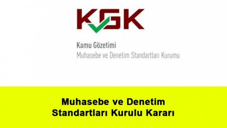   Muhasebe ve Denetim Standartları Kurulunun 25/10/2018 Tarihli ve 75935942-050.01.04-[01/191] Sayılı Kararı   